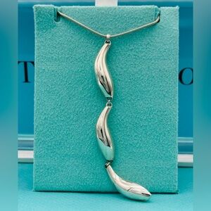 Tiffany & Co. Silver Retired Rare Frank Gehry Triple Fish Pendant Necklace